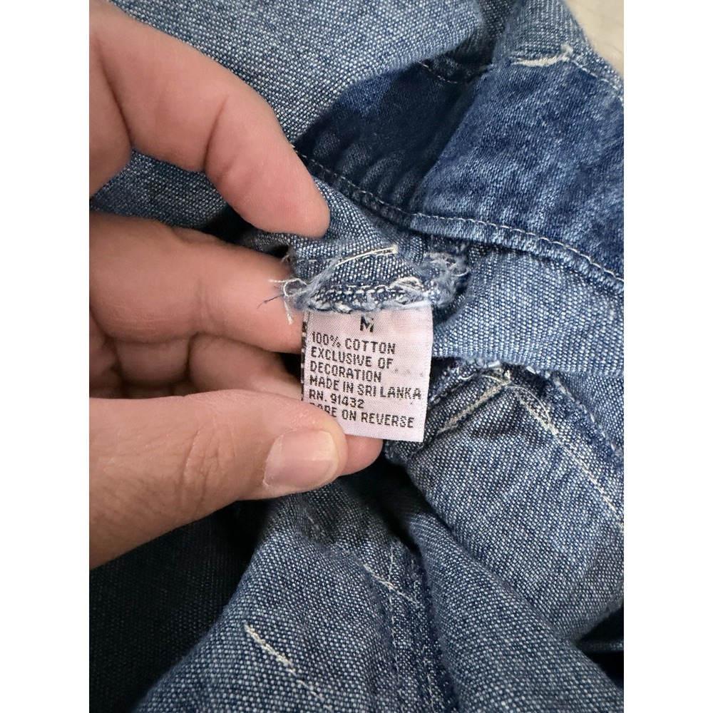 Vintage Baggy Cargo Carpenter Women's y2k Medium SLA Denim Jean Overalls - Picture 4 of 5